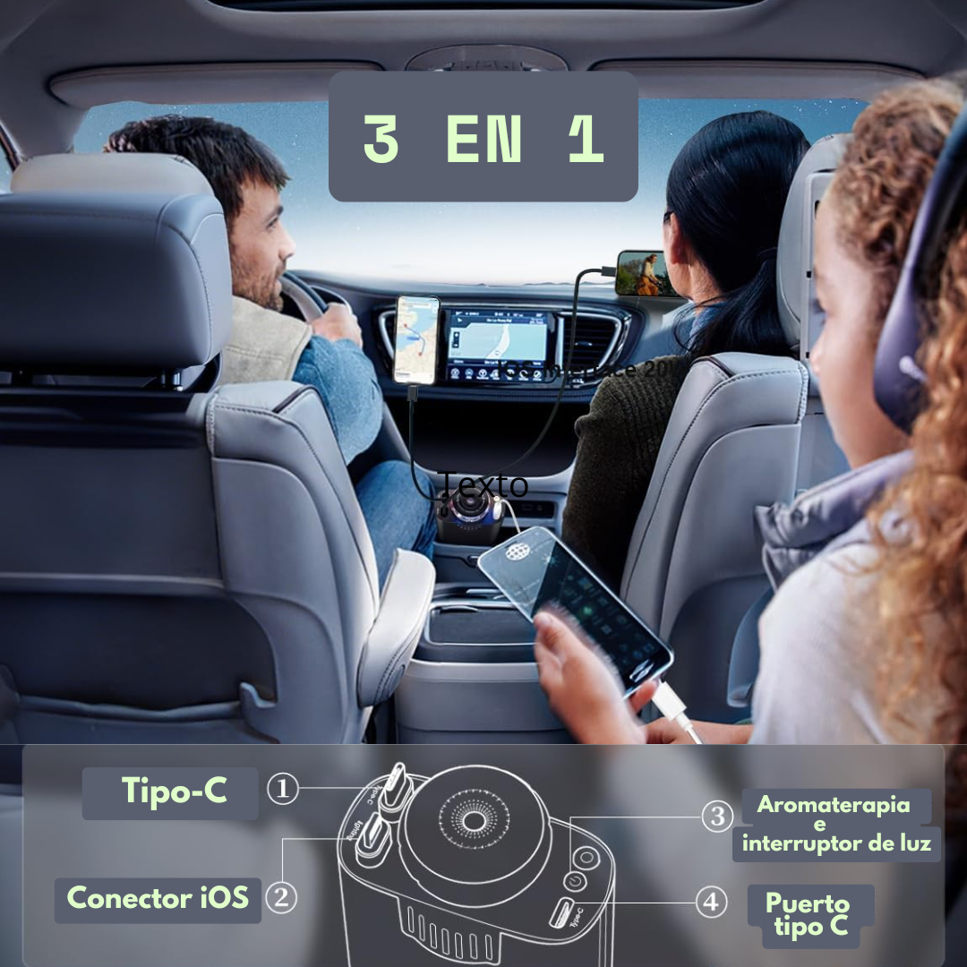 Cargador de coche 5 en 1